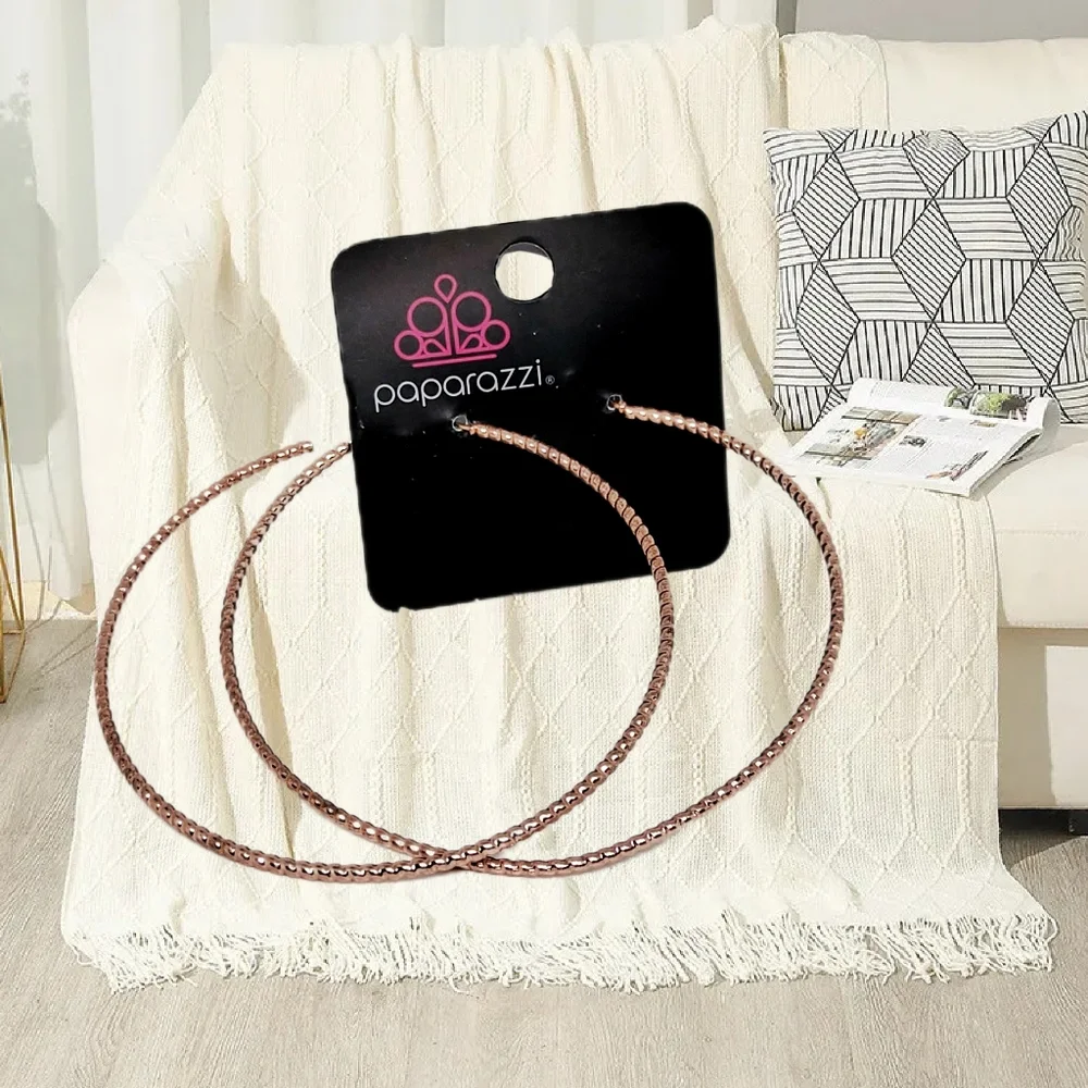 🙋 10/$20. Paparazzi Earrings Copper Large Hoop Earrings
